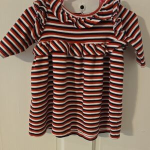 Janie and Jack Red, White And Blue Striped Dress